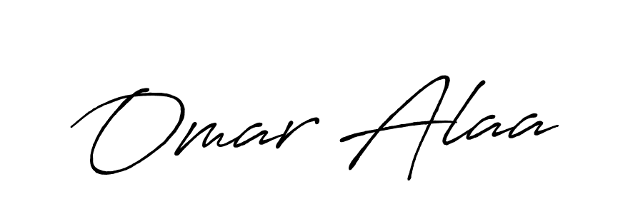 Make a beautiful signature design for name Omar Alaa. With this signature (Antro_Vectra_Bolder) style, you can create a handwritten signature for free. Omar Alaa signature style 7 images and pictures png