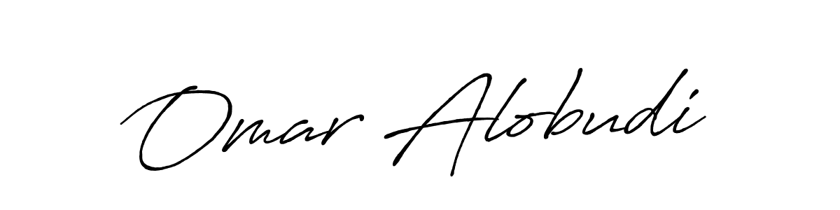 Make a beautiful signature design for name Omar Alobudi. With this signature (Antro_Vectra_Bolder) style, you can create a handwritten signature for free. Omar Alobudi signature style 7 images and pictures png