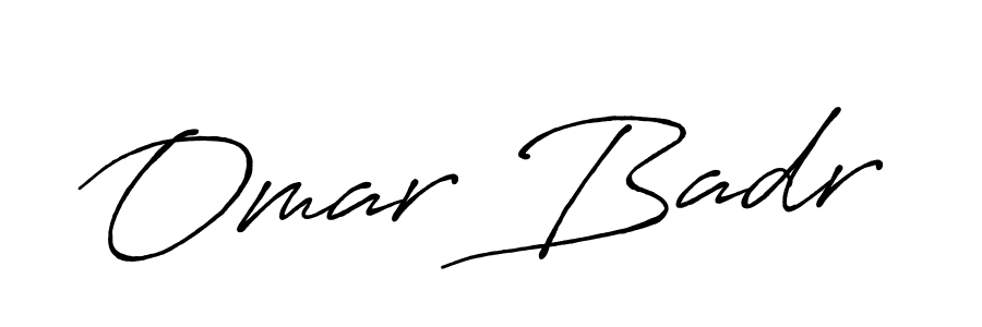 Use a signature maker to create a handwritten signature online. With this signature software, you can design (Antro_Vectra_Bolder) your own signature for name Omar Badr. Omar Badr signature style 7 images and pictures png