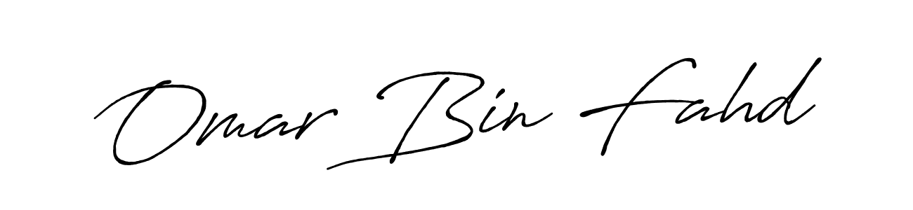 Make a beautiful signature design for name Omar Bin Fahd. With this signature (Antro_Vectra_Bolder) style, you can create a handwritten signature for free. Omar Bin Fahd signature style 7 images and pictures png