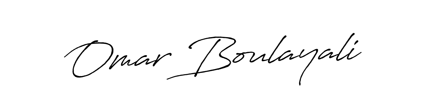 The best way (Antro_Vectra_Bolder) to make a short signature is to pick only two or three words in your name. The name Omar Boulayali include a total of six letters. For converting this name. Omar Boulayali signature style 7 images and pictures png