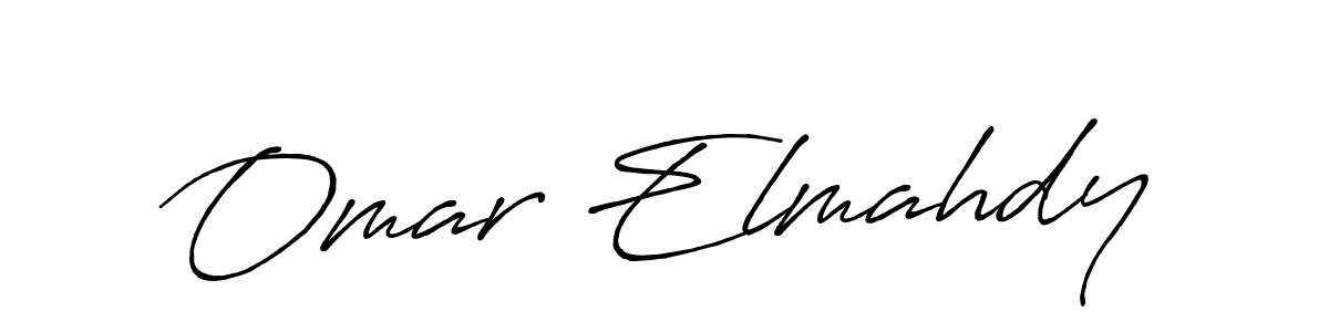 Omar Elmahdy stylish signature style. Best Handwritten Sign (Antro_Vectra_Bolder) for my name. Handwritten Signature Collection Ideas for my name Omar Elmahdy. Omar Elmahdy signature style 7 images and pictures png