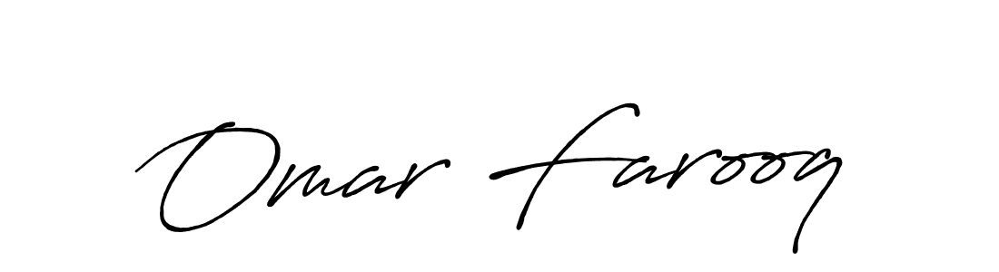 Make a beautiful signature design for name Omar Farooq. With this signature (Antro_Vectra_Bolder) style, you can create a handwritten signature for free. Omar Farooq signature style 7 images and pictures png