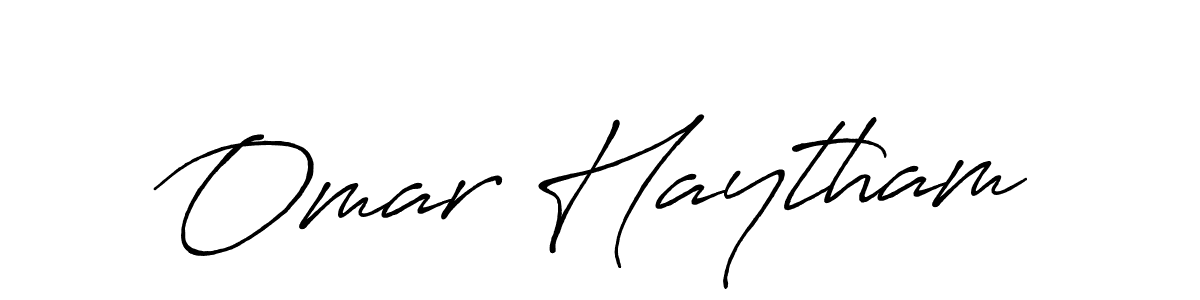 Omar Haytham stylish signature style. Best Handwritten Sign (Antro_Vectra_Bolder) for my name. Handwritten Signature Collection Ideas for my name Omar Haytham. Omar Haytham signature style 7 images and pictures png