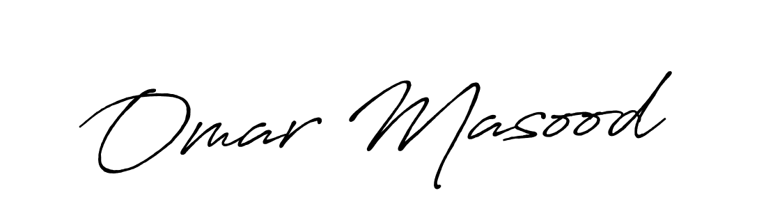 Also we have Omar Masood name is the best signature style. Create professional handwritten signature collection using Antro_Vectra_Bolder autograph style. Omar Masood signature style 7 images and pictures png