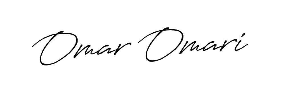 How to make Omar Omari name signature. Use Antro_Vectra_Bolder style for creating short signs online. This is the latest handwritten sign. Omar Omari signature style 7 images and pictures png