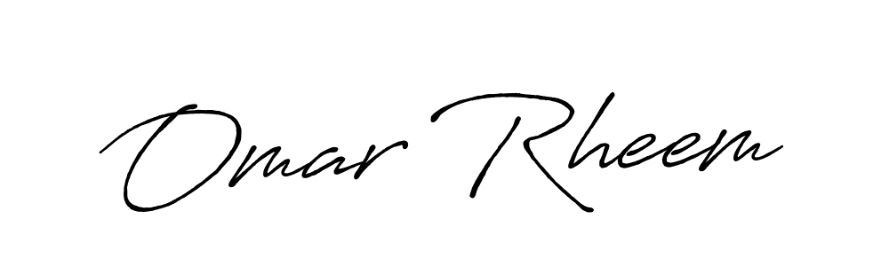 Omar Rheem stylish signature style. Best Handwritten Sign (Antro_Vectra_Bolder) for my name. Handwritten Signature Collection Ideas for my name Omar Rheem. Omar Rheem signature style 7 images and pictures png