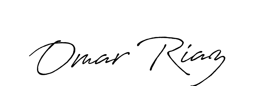 Design your own signature with our free online signature maker. With this signature software, you can create a handwritten (Antro_Vectra_Bolder) signature for name Omar Riaz. Omar Riaz signature style 7 images and pictures png