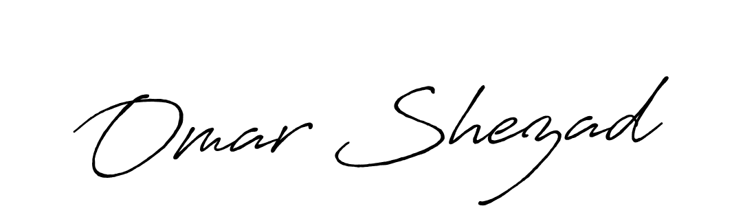 Create a beautiful signature design for name Omar Shezad. With this signature (Antro_Vectra_Bolder) fonts, you can make a handwritten signature for free. Omar Shezad signature style 7 images and pictures png