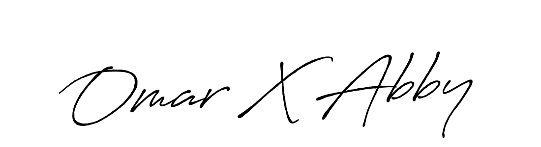 How to make Omar X Abby signature? Antro_Vectra_Bolder is a professional autograph style. Create handwritten signature for Omar X Abby name. Omar X Abby signature style 7 images and pictures png