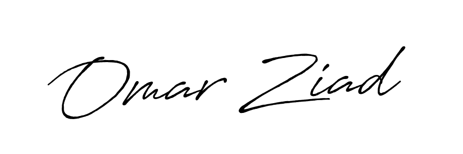 How to make Omar Ziad name signature. Use Antro_Vectra_Bolder style for creating short signs online. This is the latest handwritten sign. Omar Ziad signature style 7 images and pictures png