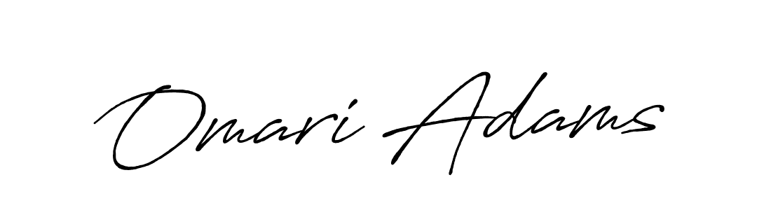 Design your own signature with our free online signature maker. With this signature software, you can create a handwritten (Antro_Vectra_Bolder) signature for name Omari Adams. Omari Adams signature style 7 images and pictures png