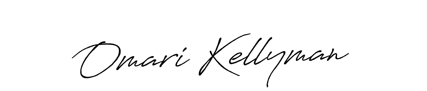 How to make Omari Kellyman name signature. Use Antro_Vectra_Bolder style for creating short signs online. This is the latest handwritten sign. Omari Kellyman signature style 7 images and pictures png