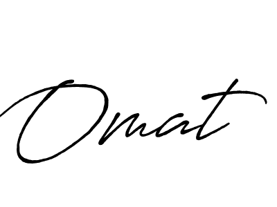 Use a signature maker to create a handwritten signature online. With this signature software, you can design (Antro_Vectra_Bolder) your own signature for name Omat. Omat signature style 7 images and pictures png
