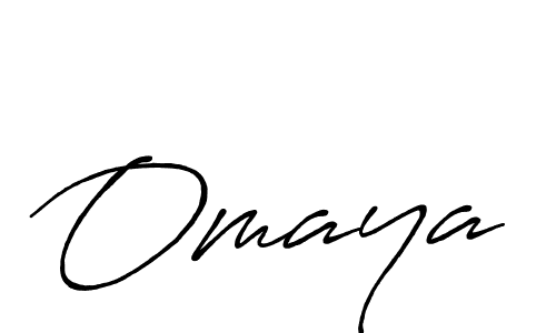 Use a signature maker to create a handwritten signature online. With this signature software, you can design (Antro_Vectra_Bolder) your own signature for name Omaya. Omaya signature style 7 images and pictures png