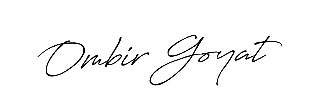 How to make Ombir Goyat signature? Antro_Vectra_Bolder is a professional autograph style. Create handwritten signature for Ombir Goyat name. Ombir Goyat signature style 7 images and pictures png