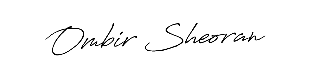 Create a beautiful signature design for name Ombir Sheoran. With this signature (Antro_Vectra_Bolder) fonts, you can make a handwritten signature for free. Ombir Sheoran signature style 7 images and pictures png