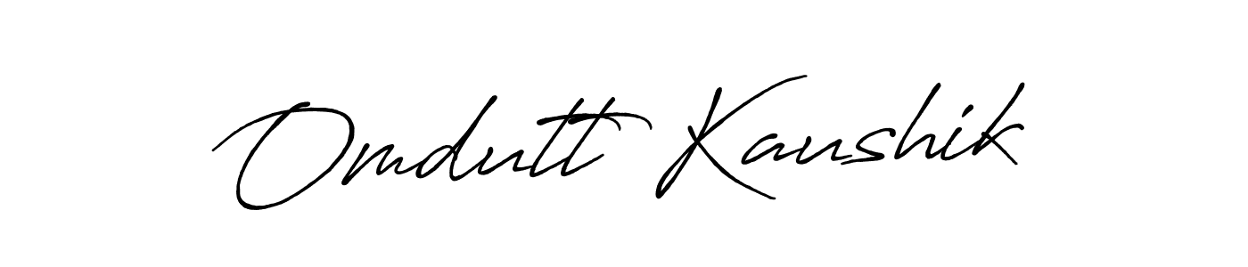 You should practise on your own different ways (Antro_Vectra_Bolder) to write your name (Omdutt Kaushik) in signature. don't let someone else do it for you. Omdutt Kaushik signature style 7 images and pictures png