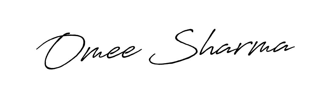 Make a beautiful signature design for name Omee Sharma. With this signature (Antro_Vectra_Bolder) style, you can create a handwritten signature for free. Omee Sharma signature style 7 images and pictures png