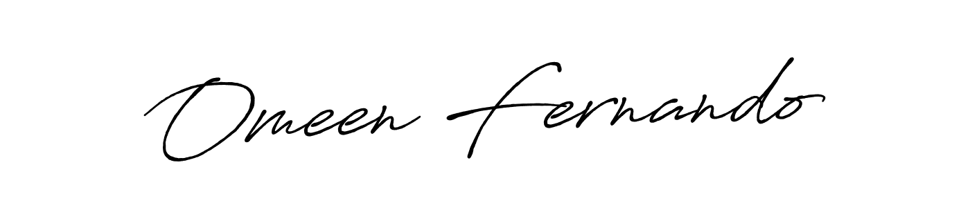 Also You can easily find your signature by using the search form. We will create Omeen Fernando name handwritten signature images for you free of cost using Antro_Vectra_Bolder sign style. Omeen Fernando signature style 7 images and pictures png