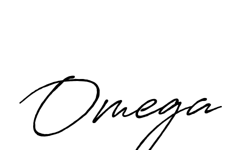Use a signature maker to create a handwritten signature online. With this signature software, you can design (Antro_Vectra_Bolder) your own signature for name Omega. Omega signature style 7 images and pictures png