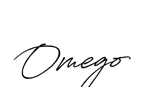 How to make Omego name signature. Use Antro_Vectra_Bolder style for creating short signs online. This is the latest handwritten sign. Omego signature style 7 images and pictures png