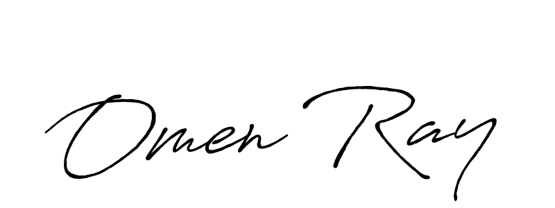 Omen Ray stylish signature style. Best Handwritten Sign (Antro_Vectra_Bolder) for my name. Handwritten Signature Collection Ideas for my name Omen Ray. Omen Ray signature style 7 images and pictures png