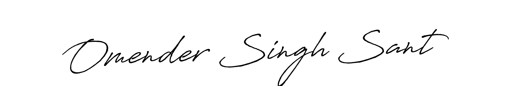 Create a beautiful signature design for name Omender Singh Sant. With this signature (Antro_Vectra_Bolder) fonts, you can make a handwritten signature for free. Omender Singh Sant signature style 7 images and pictures png