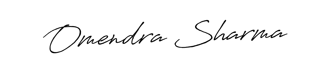 How to make Omendra Sharma name signature. Use Antro_Vectra_Bolder style for creating short signs online. This is the latest handwritten sign. Omendra Sharma signature style 7 images and pictures png