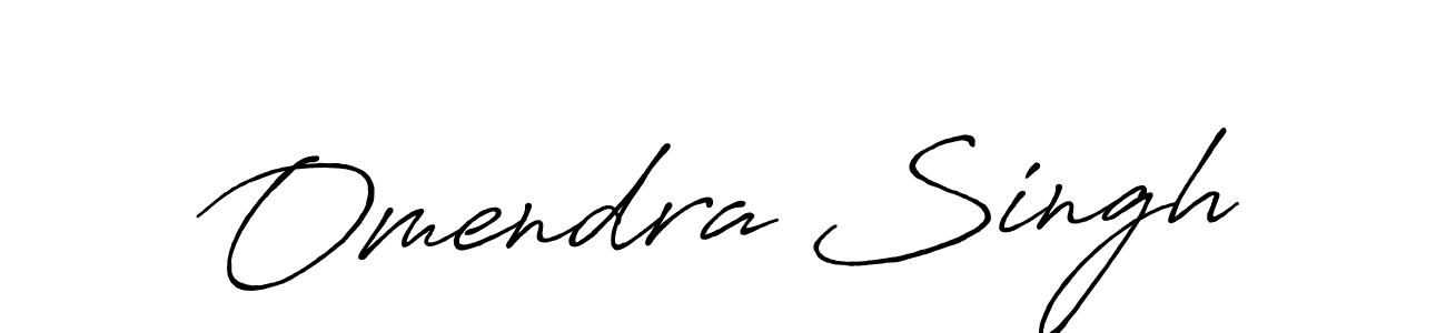 Create a beautiful signature design for name Omendra Singh. With this signature (Antro_Vectra_Bolder) fonts, you can make a handwritten signature for free. Omendra Singh signature style 7 images and pictures png