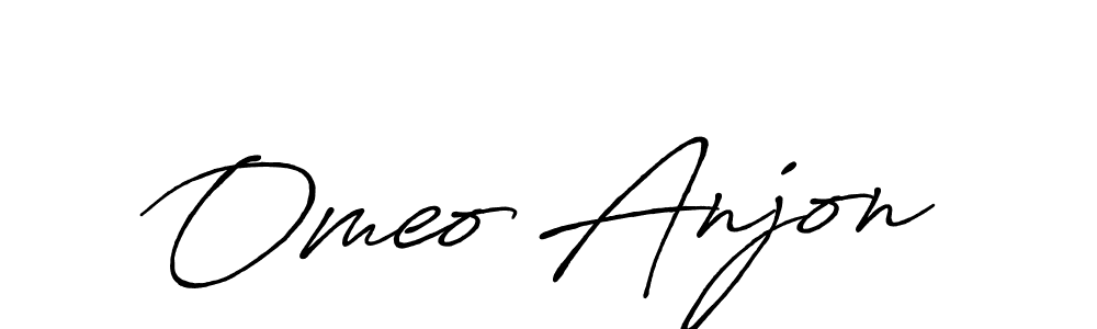 Use a signature maker to create a handwritten signature online. With this signature software, you can design (Antro_Vectra_Bolder) your own signature for name Omeo Anjon. Omeo Anjon signature style 7 images and pictures png