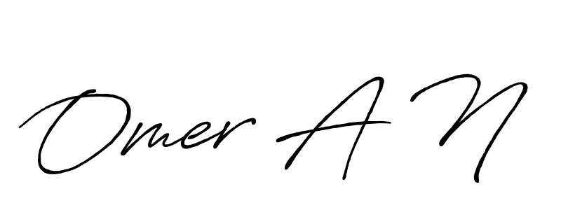 The best way (Antro_Vectra_Bolder) to make a short signature is to pick only two or three words in your name. The name Omer A N include a total of six letters. For converting this name. Omer A N signature style 7 images and pictures png