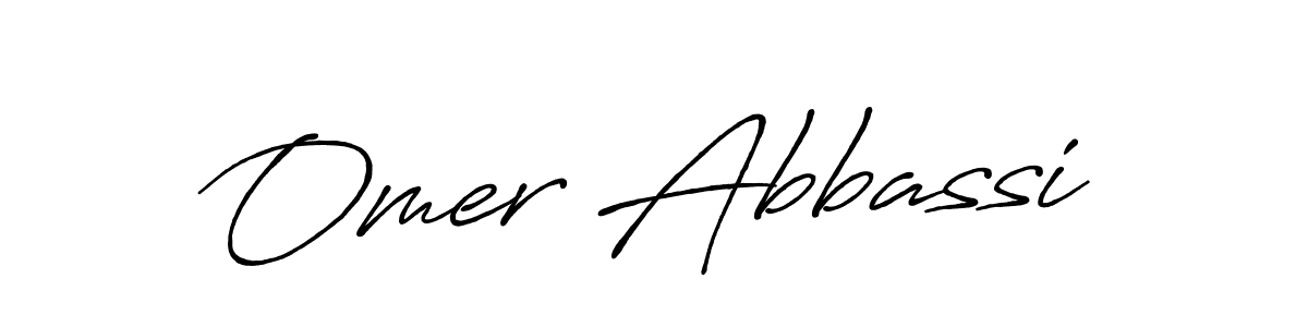 Make a beautiful signature design for name Omer Abbassi. With this signature (Antro_Vectra_Bolder) style, you can create a handwritten signature for free. Omer Abbassi signature style 7 images and pictures png