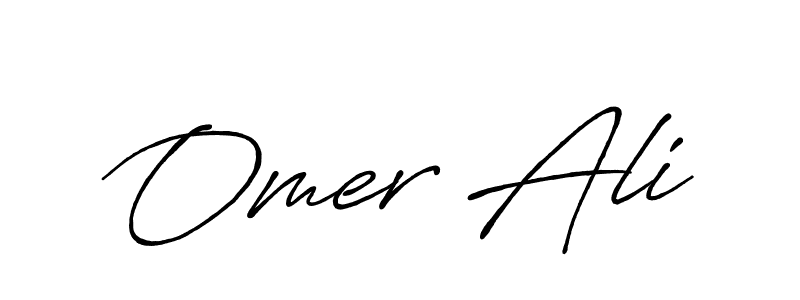 Make a beautiful signature design for name Omer Ali. With this signature (Antro_Vectra_Bolder) style, you can create a handwritten signature for free. Omer Ali signature style 7 images and pictures png