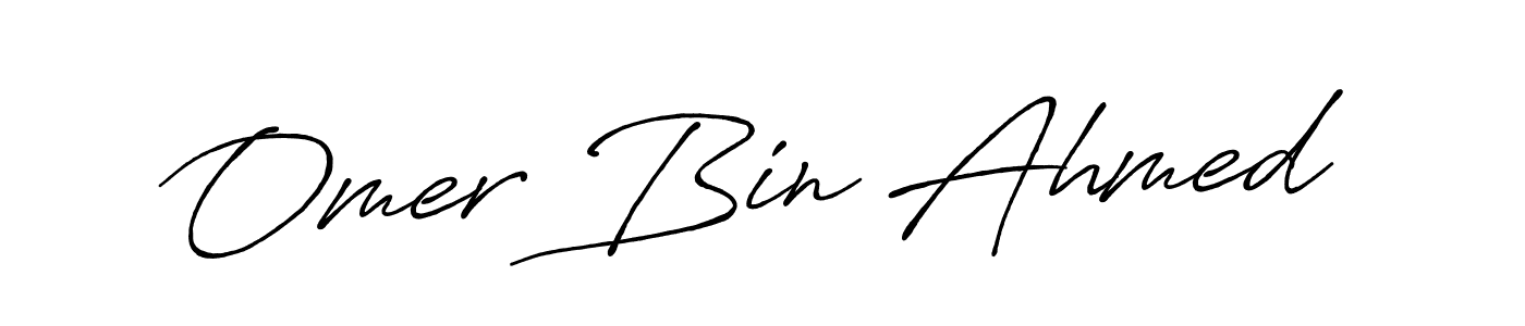 Make a beautiful signature design for name Omer Bin Ahmed. Use this online signature maker to create a handwritten signature for free. Omer Bin Ahmed signature style 7 images and pictures png