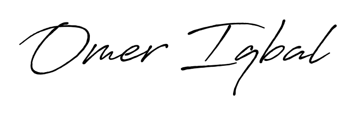 Make your name Omer Iqbal memorable on every contract using Antro_Vectra_Bolder autograph style. Instant transparent background export available. Omer Iqbal signature style 7 images and pictures png
