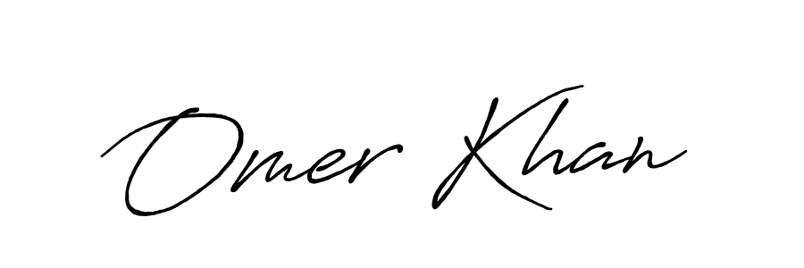 How to make Omer Khan name signature. Use Antro_Vectra_Bolder style for creating short signs online. This is the latest handwritten sign. Omer Khan signature style 7 images and pictures png