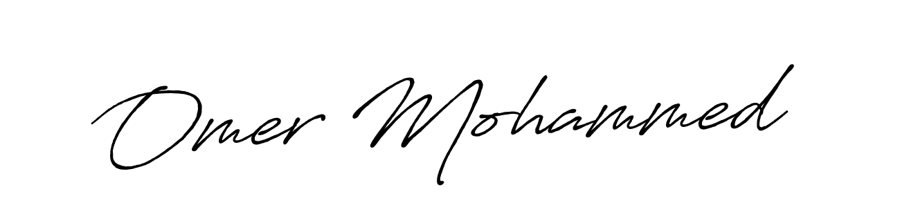 Create a beautiful signature design for name Omer Mohammed. With this signature (Antro_Vectra_Bolder) fonts, you can make a handwritten signature for free. Omer Mohammed signature style 7 images and pictures png