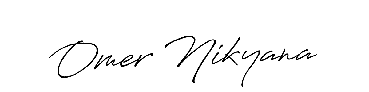 Also You can easily find your signature by using the search form. We will create Omer Nikyana name handwritten signature images for you free of cost using Antro_Vectra_Bolder sign style. Omer Nikyana signature style 7 images and pictures png