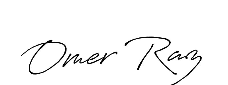 How to make Omer Raz name signature. Use Antro_Vectra_Bolder style for creating short signs online. This is the latest handwritten sign. Omer Raz signature style 7 images and pictures png