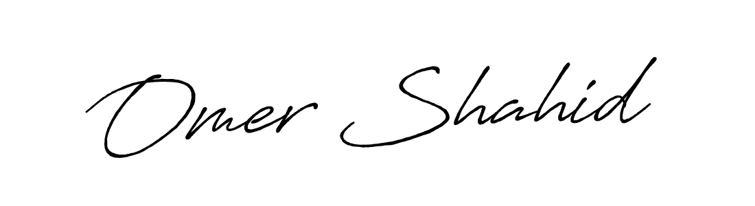 Use a signature maker to create a handwritten signature online. With this signature software, you can design (Antro_Vectra_Bolder) your own signature for name Omer Shahid. Omer Shahid signature style 7 images and pictures png