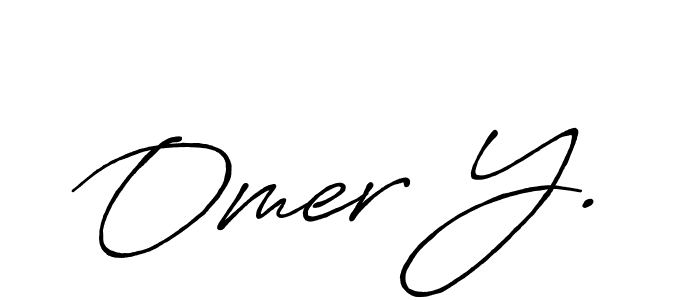 Also we have Omer Y. name is the best signature style. Create professional handwritten signature collection using Antro_Vectra_Bolder autograph style. Omer Y. signature style 7 images and pictures png