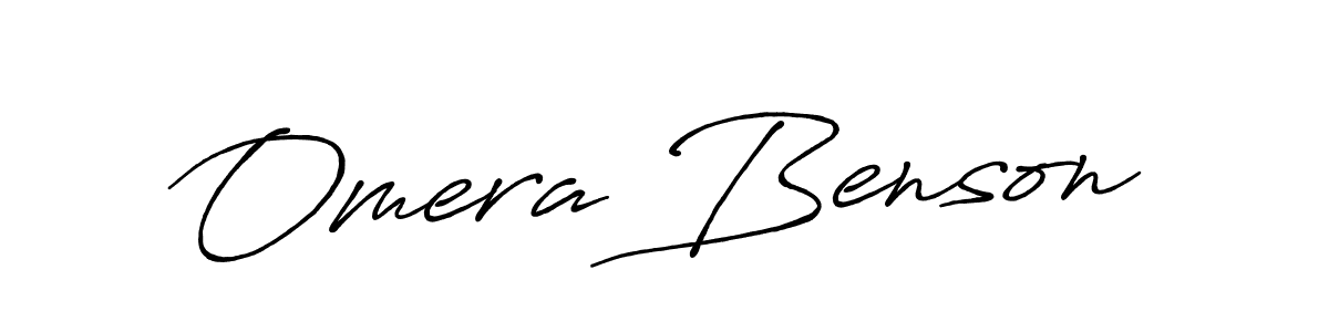 Create a beautiful signature design for name Omera Benson. With this signature (Antro_Vectra_Bolder) fonts, you can make a handwritten signature for free. Omera Benson signature style 7 images and pictures png