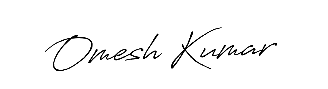 Make a beautiful signature design for name Omesh Kumar. With this signature (Antro_Vectra_Bolder) style, you can create a handwritten signature for free. Omesh Kumar signature style 7 images and pictures png