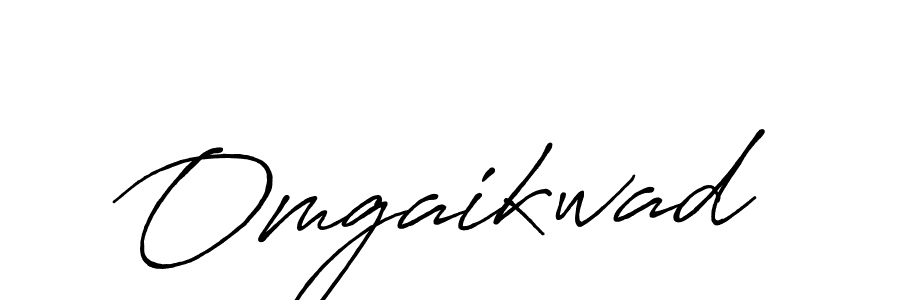 How to make Omgaikwad name signature. Use Antro_Vectra_Bolder style for creating short signs online. This is the latest handwritten sign. Omgaikwad signature style 7 images and pictures png