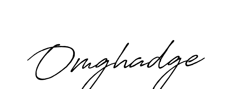 Use a signature maker to create a handwritten signature online. With this signature software, you can design (Antro_Vectra_Bolder) your own signature for name Omghadge. Omghadge signature style 7 images and pictures png