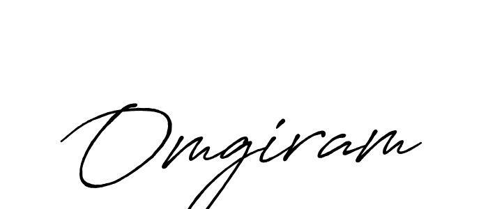 Design your own signature with our free online signature maker. With this signature software, you can create a handwritten (Antro_Vectra_Bolder) signature for name Omgiram. Omgiram signature style 7 images and pictures png