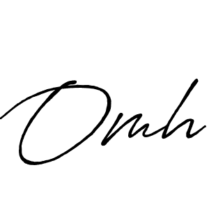 The best way (Antro_Vectra_Bolder) to make a short signature is to pick only two or three words in your name. The name Omh include a total of six letters. For converting this name. Omh signature style 7 images and pictures png