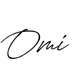 Omi stylish signature style. Best Handwritten Sign (Antro_Vectra_Bolder) for my name. Handwritten Signature Collection Ideas for my name Omi. Omi signature style 7 images and pictures png