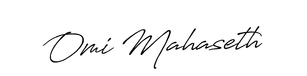 It looks lik you need a new signature style for name Omi Mahaseth. Design unique handwritten (Antro_Vectra_Bolder) signature with our free signature maker in just a few clicks. Omi Mahaseth signature style 7 images and pictures png